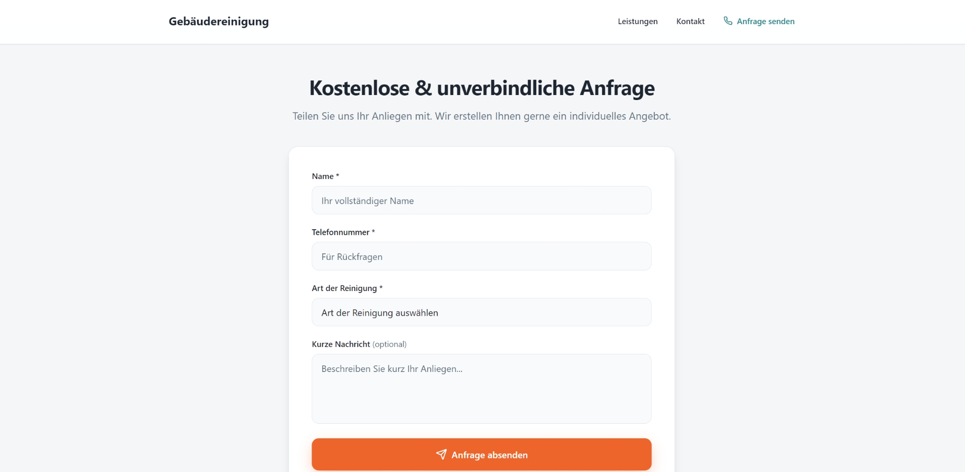Reinigung Screenshot 2